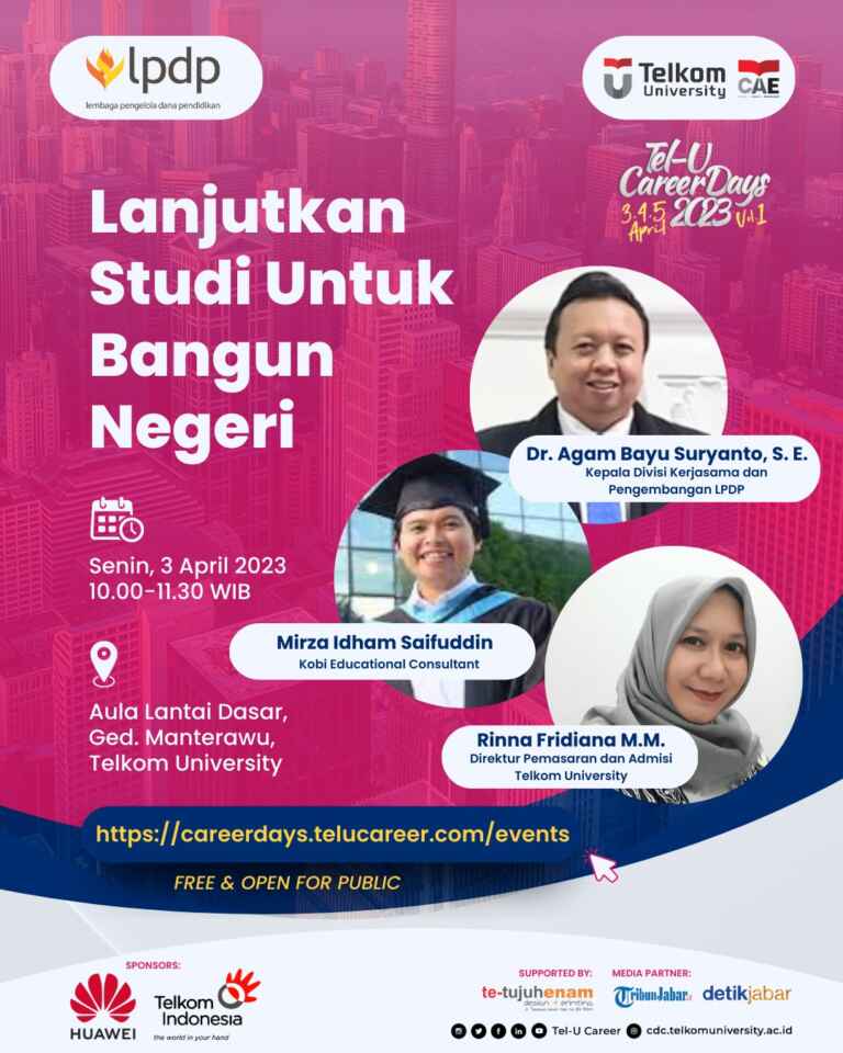 lanjutkan studi untuk bangun neger telu career days 2023