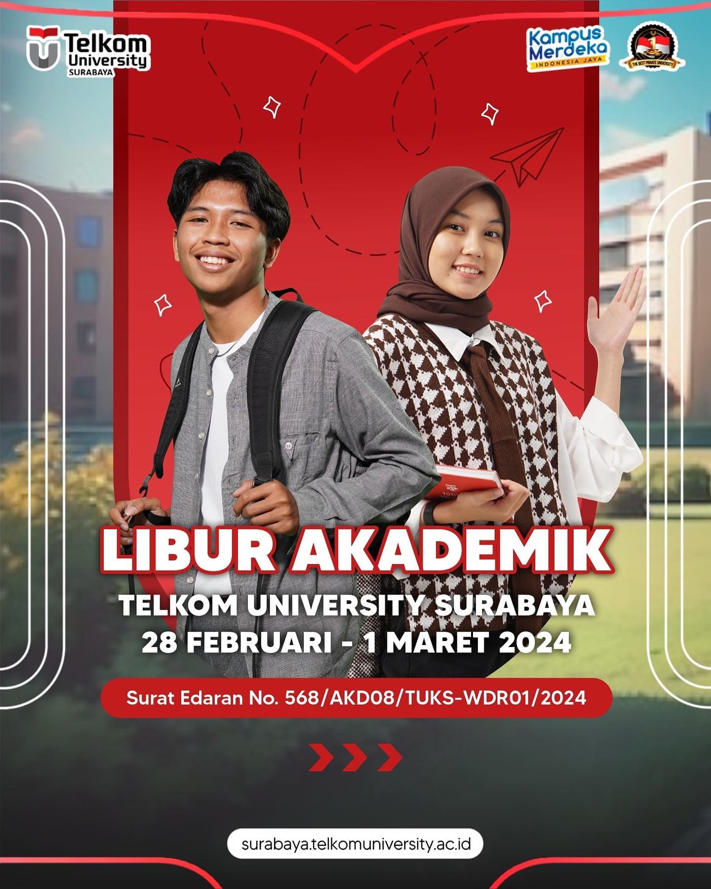 Reminder Penting! Surat Edaran Akademik Tel U Surabaya Pesan Mimin, manfaatkan