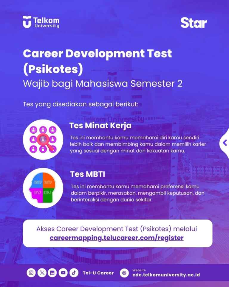 Jelajahi potensimu dan siapkan dirimu untuk menghadapi tantangan di dunia kerja bersama program STAR dari Direktorat Kemahasiswaan Karir dan Alumni 3