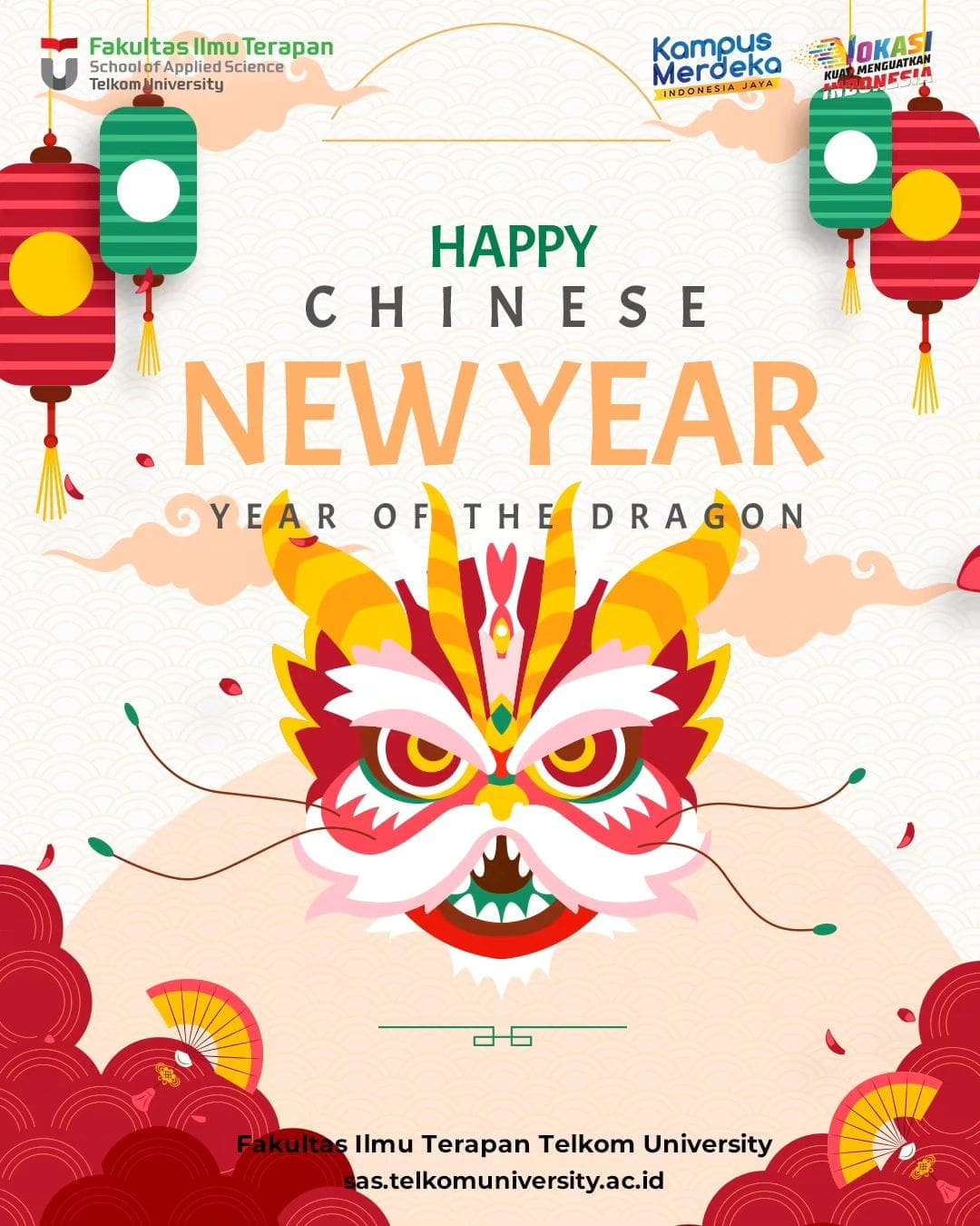 1718167810 Fakultas Ilmu Terapan Telkom University mengucapkan Selamat Tahun baru Imlek