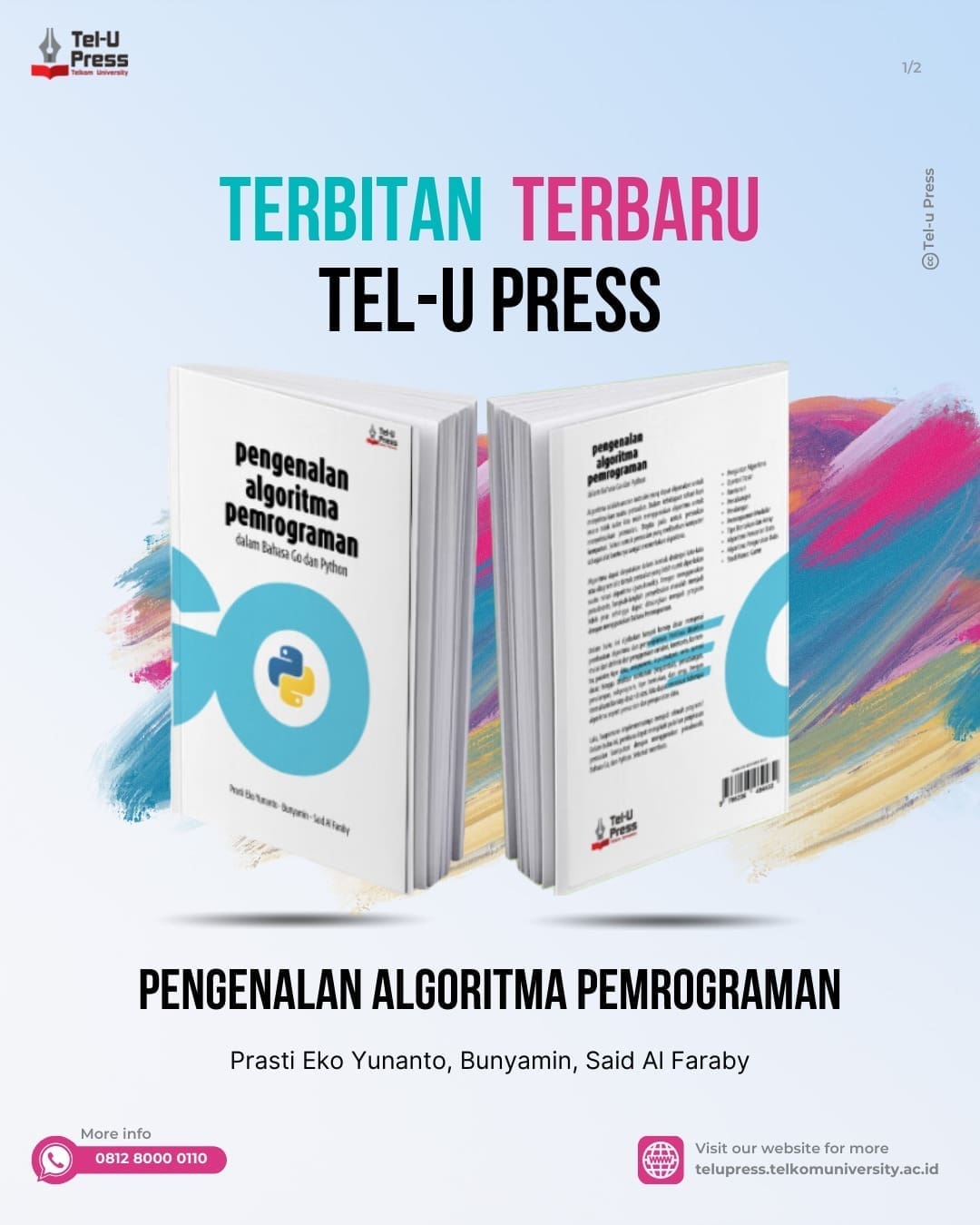 1718599051 Halo TelUtizen Buku terbaru Tel U Press Pengenalan Algoritma Pemrograman da