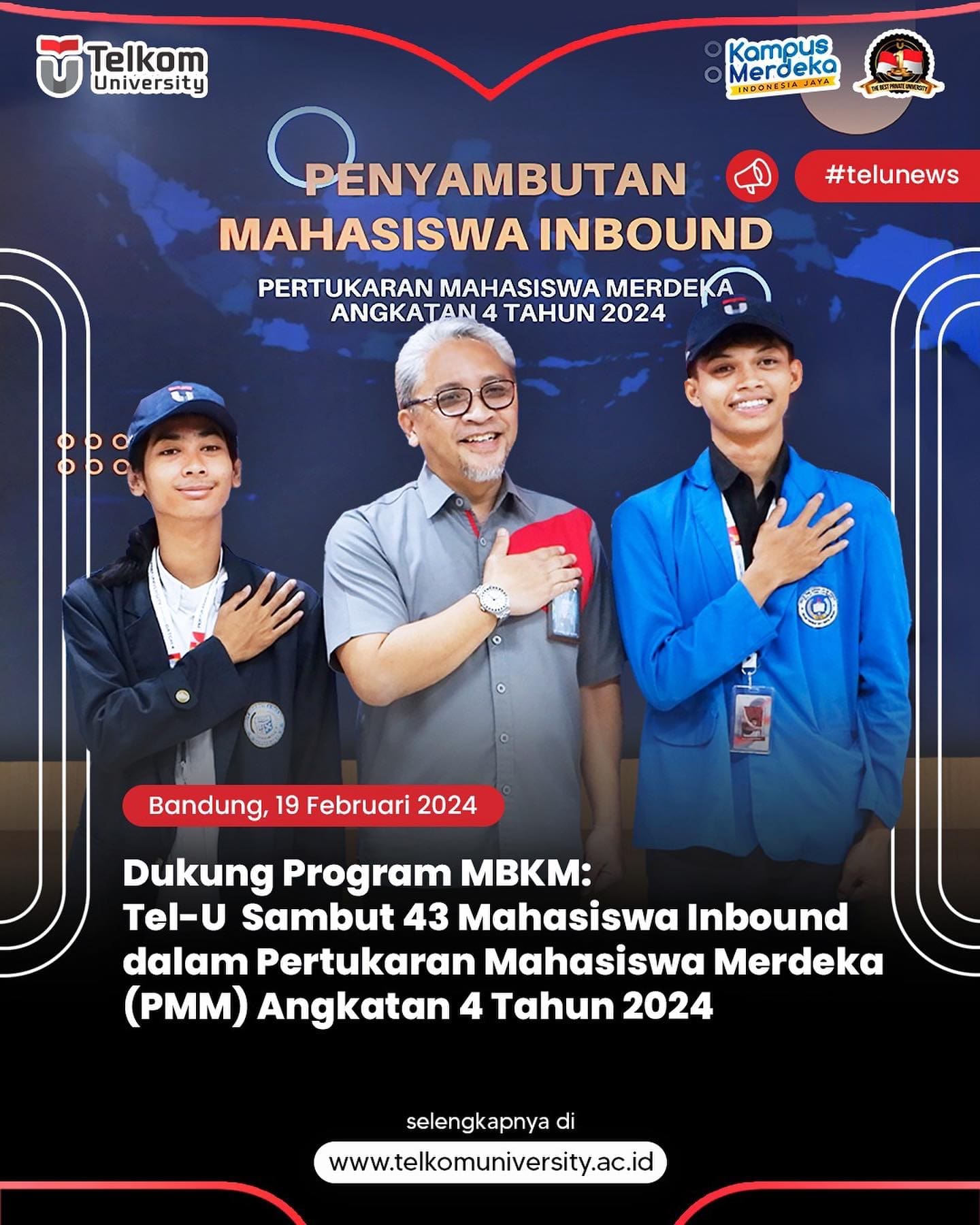 1718695003 Telkom University telah menyambut kedatangan mahasiswa inbound dalam Program Per