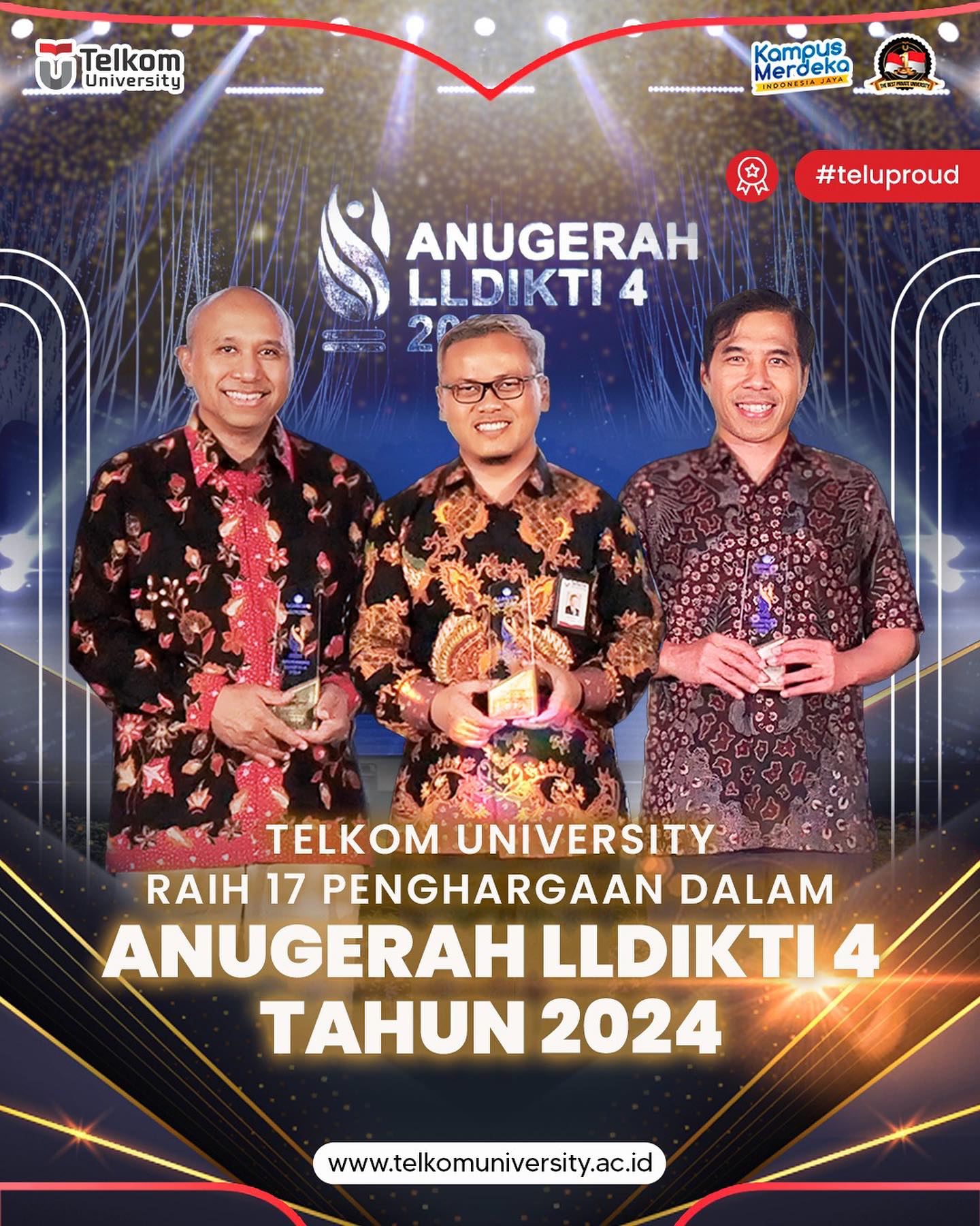 1720160248 Telkom University berhasil memborong 17 Penghargaan Anugerah LLDIKTI Wilayah 4