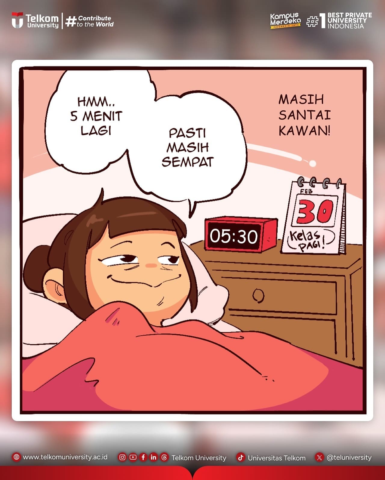 1737165678 HEI TelUtizen Siapanih yang pernah bangun telat dan jarang cek