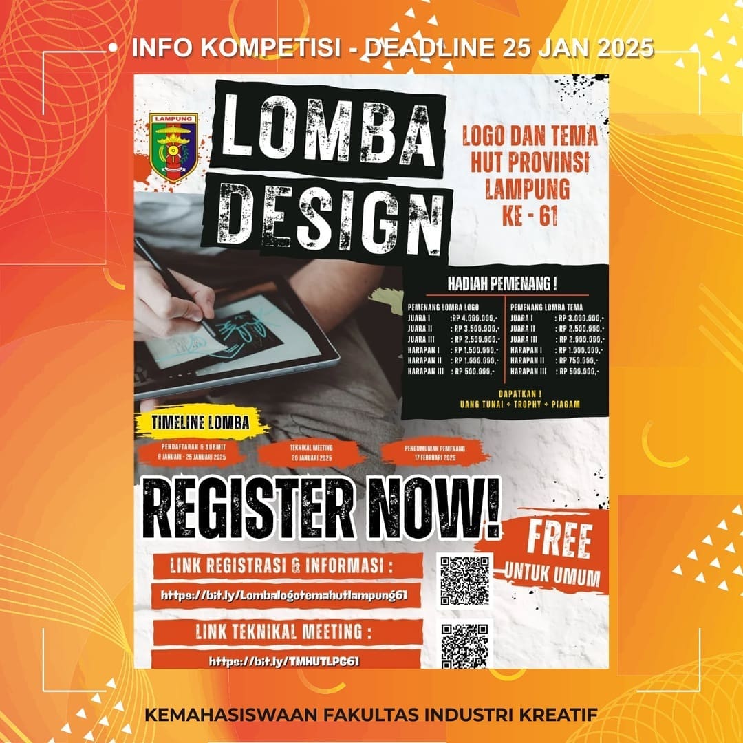 1737277090 INFO KOMPETISI Deadline 25 Januari 2025 More