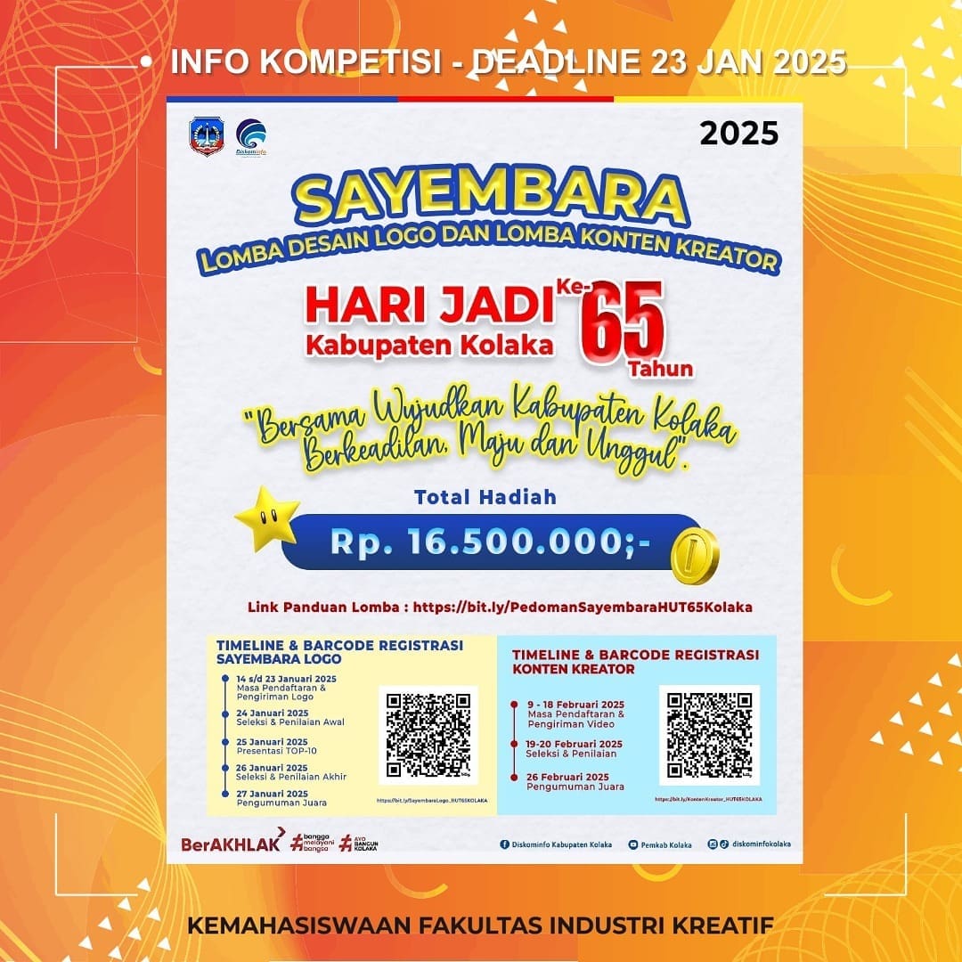1737310273 INFO KOMPETISI Deadline 23 Januari 2025 More