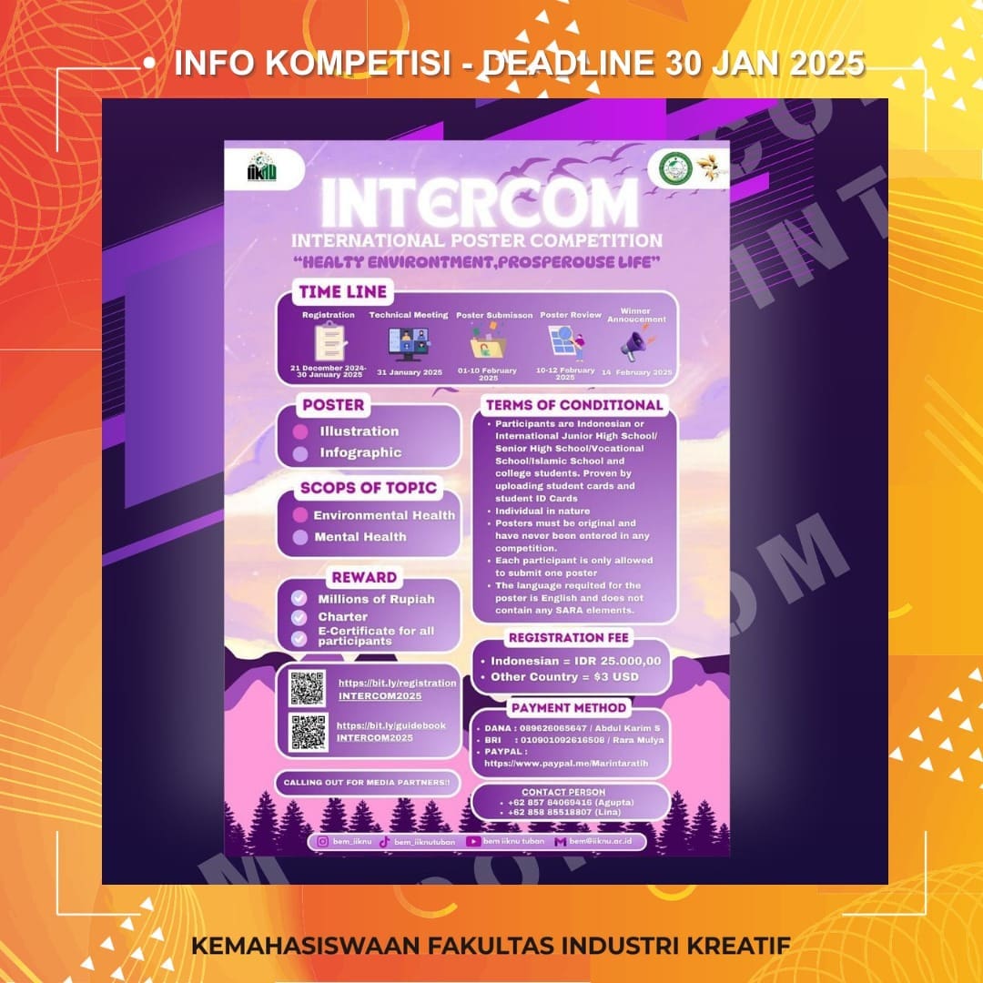 1737888227 INFO KOMPETISI Deadline 30 Januari 2025 More
