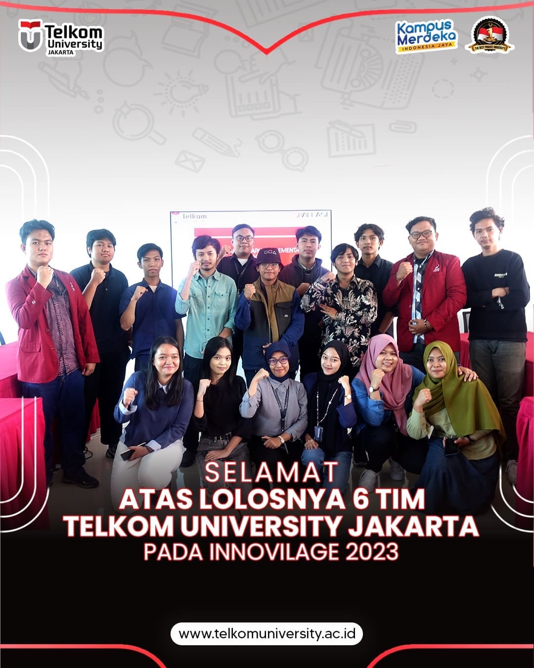 Halo TelUtizen Jakarta 6 Tim Innovillage Telkom University Jakarta berhasil