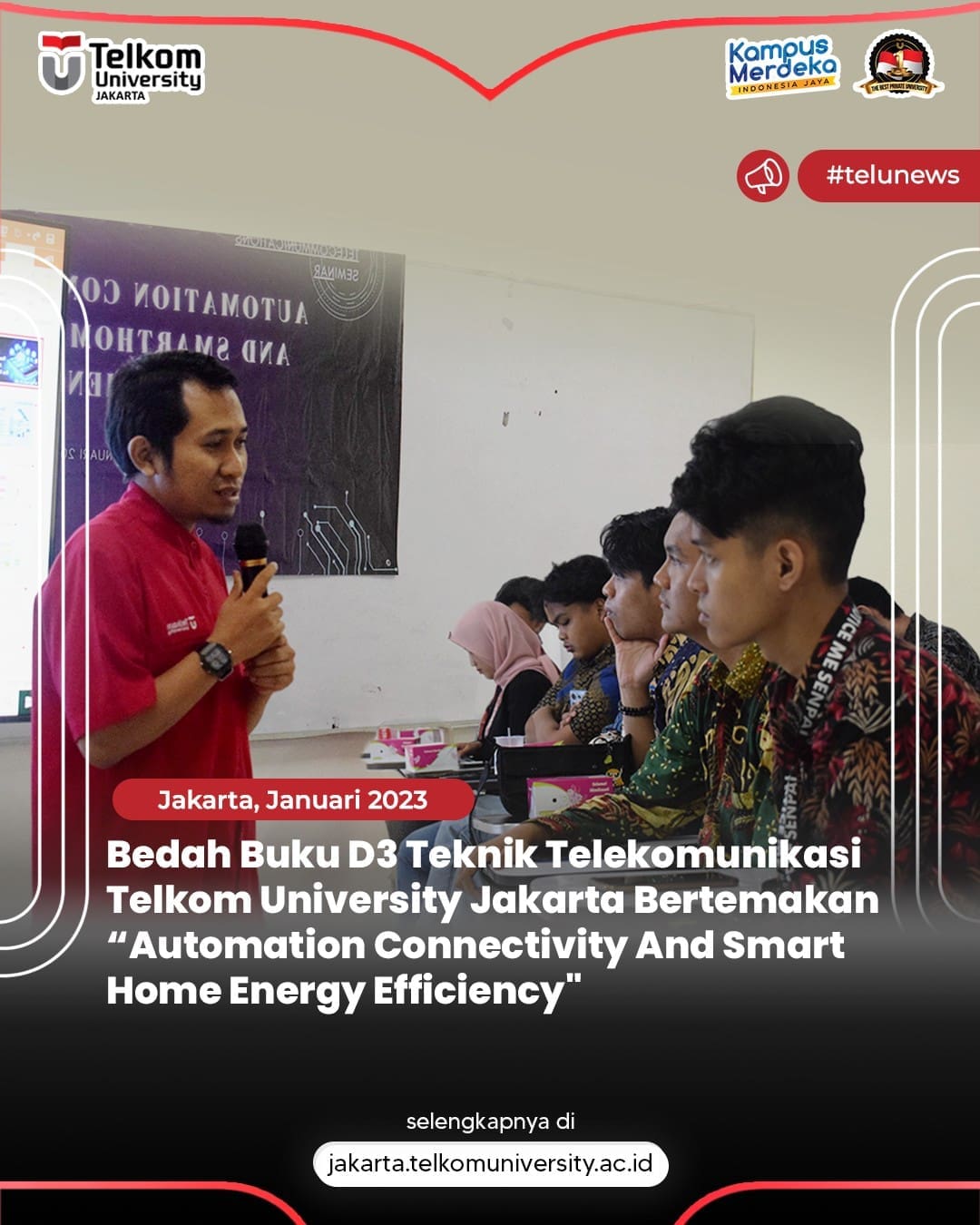 Halo TelUtizen Jakarta D3 Teknik Telekomunmikasi Telkom University Jakarta meng