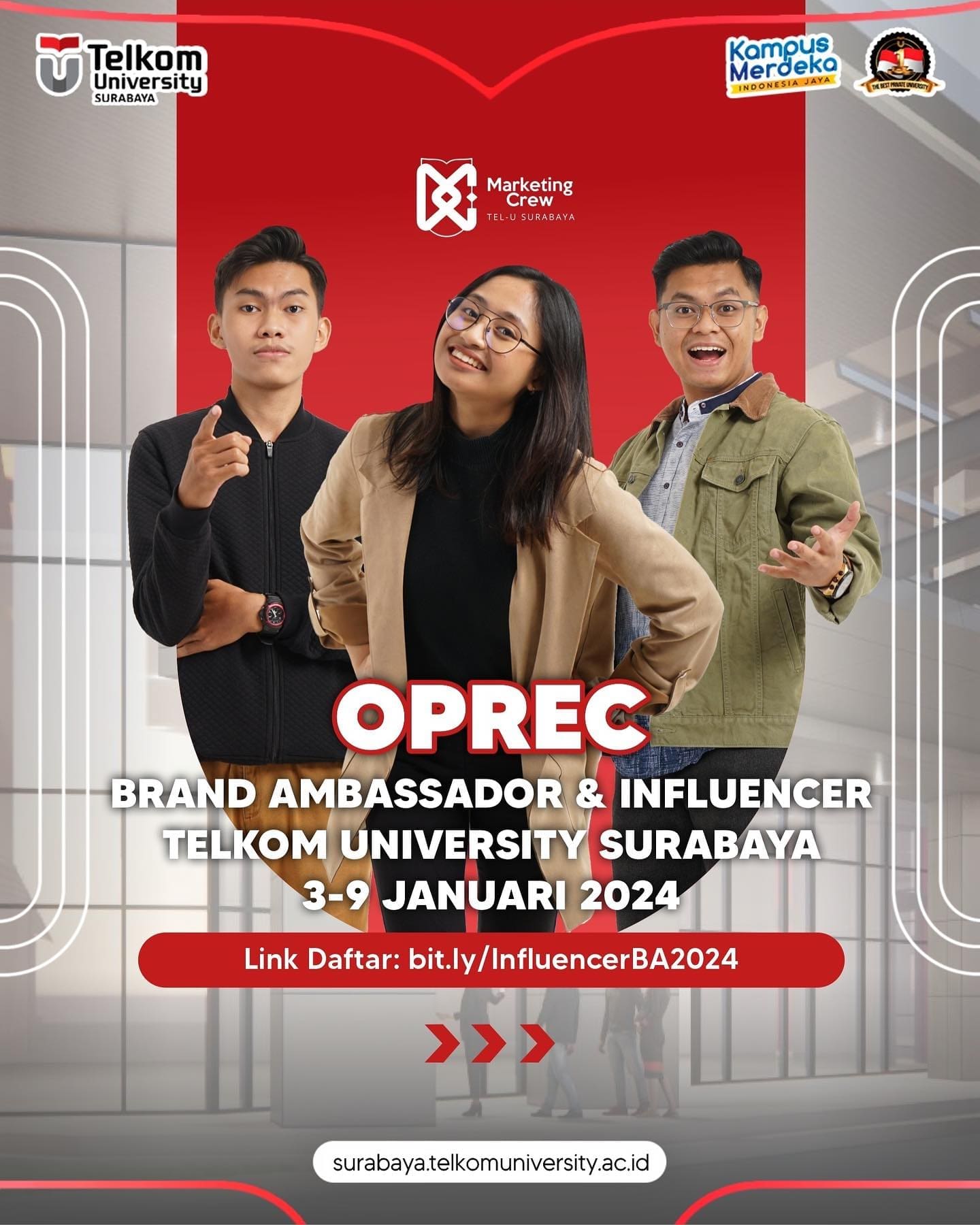 Kesempatan emas bagi mahasiswa penuh semangat Admisi Telkom University Surabay