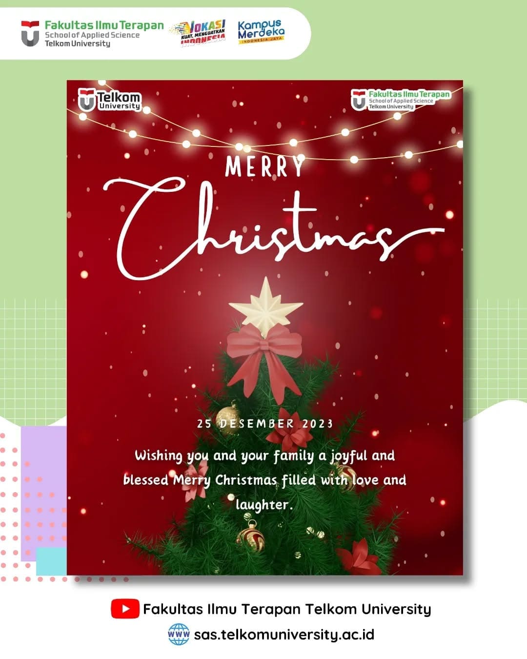 Merry Christmas Selamat Merayakan Natal Semoga natal ini mengakhiri tahun