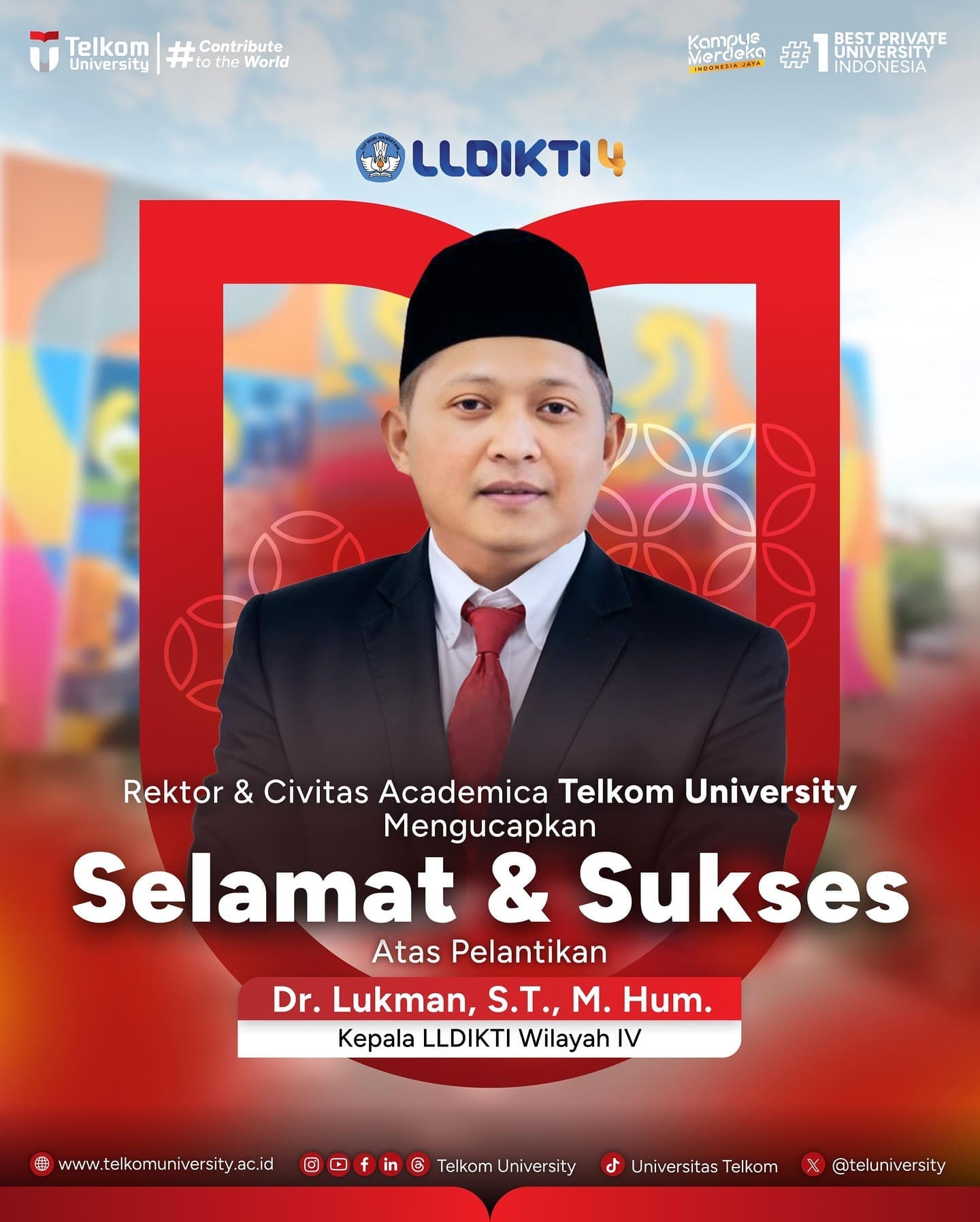 1738754447 HEI TelUtizen Segenap Civitas Academica mengucapkan selamat dan sukses kepada