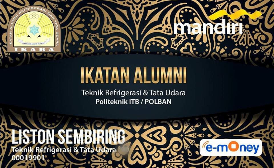 Keren dan elegan kartu anggota IKARA Politeknik ITB POLBAN
