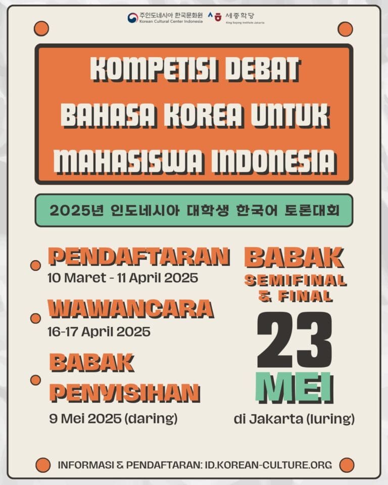Kompetisi Debat Bahasa Korea untuk Mahasiswa Indonesia